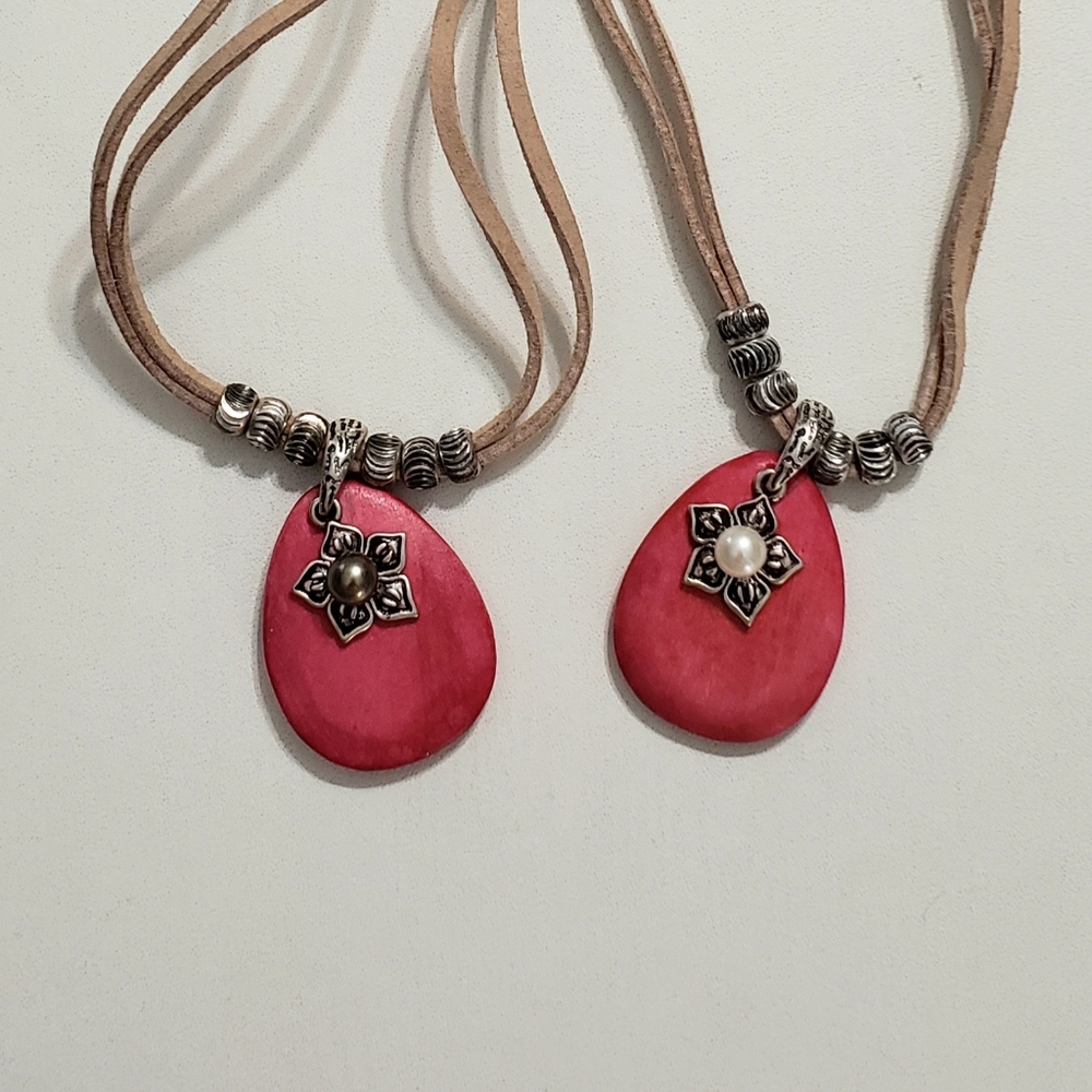 Vantel Pearls Pink Bohemian Necklaces